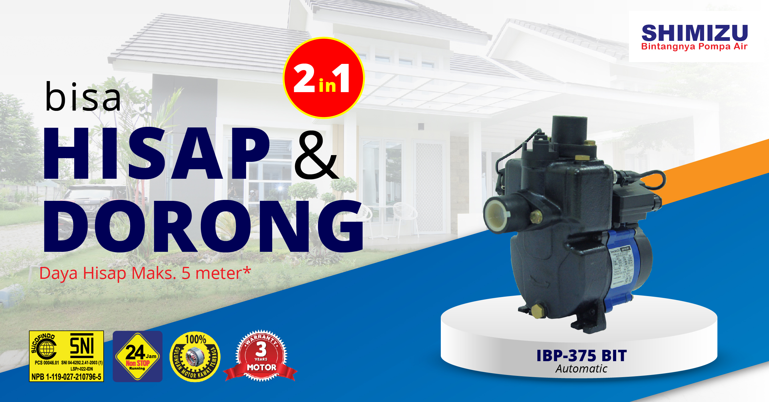 gambar pompa booster dari shimizu