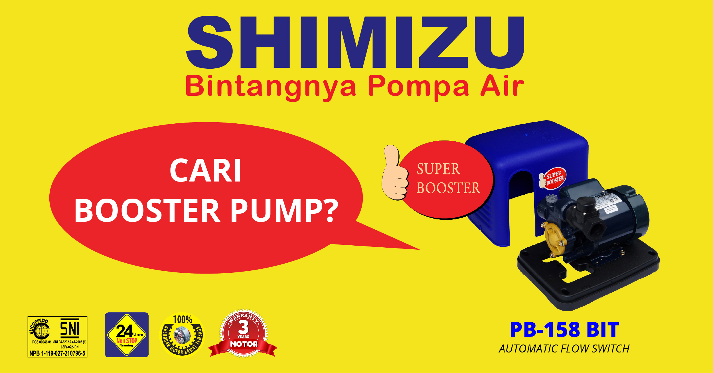 gambar pompa booster air shimizu