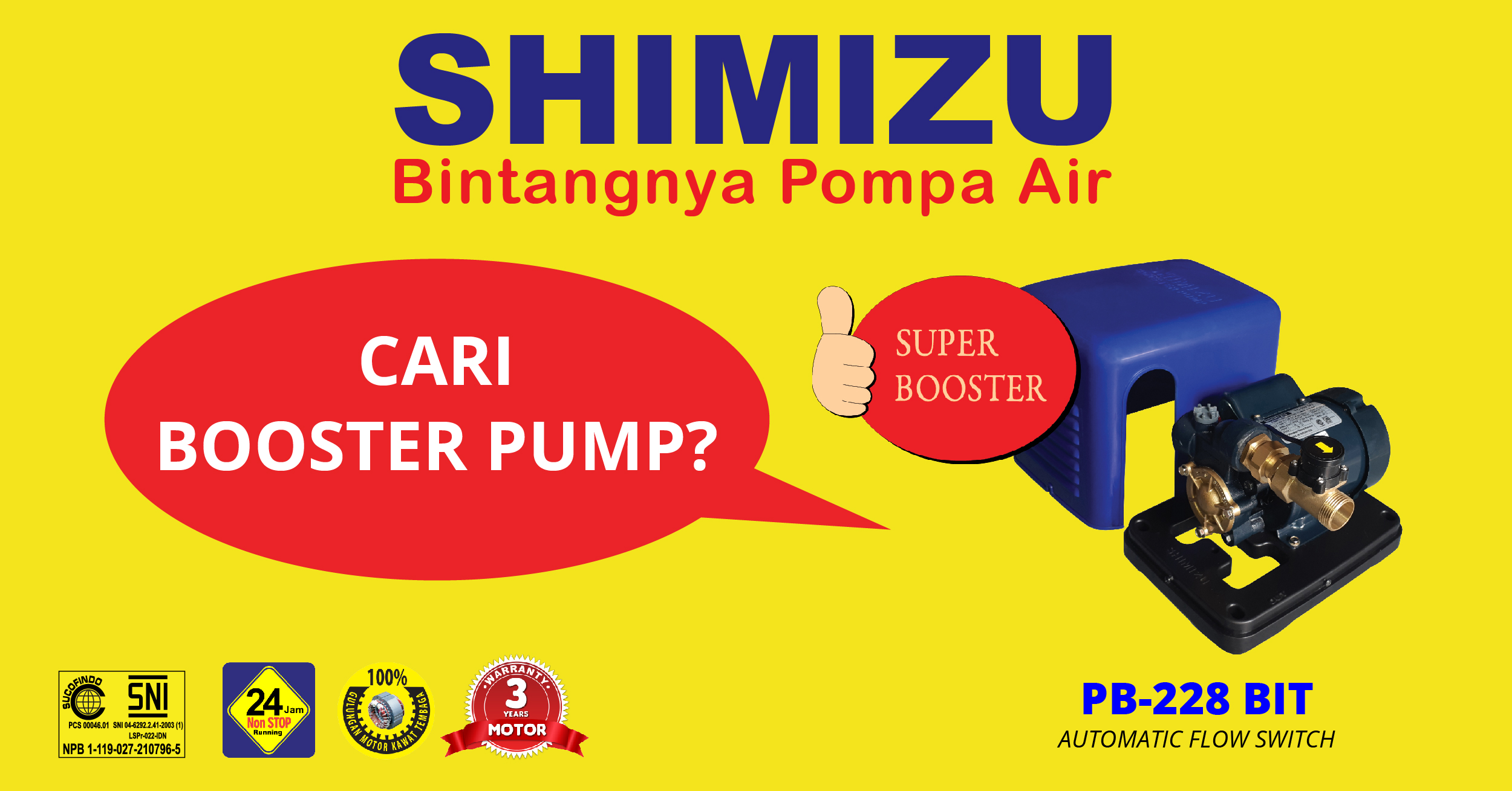 gambar pompa booster air shimizu pb-228 bit