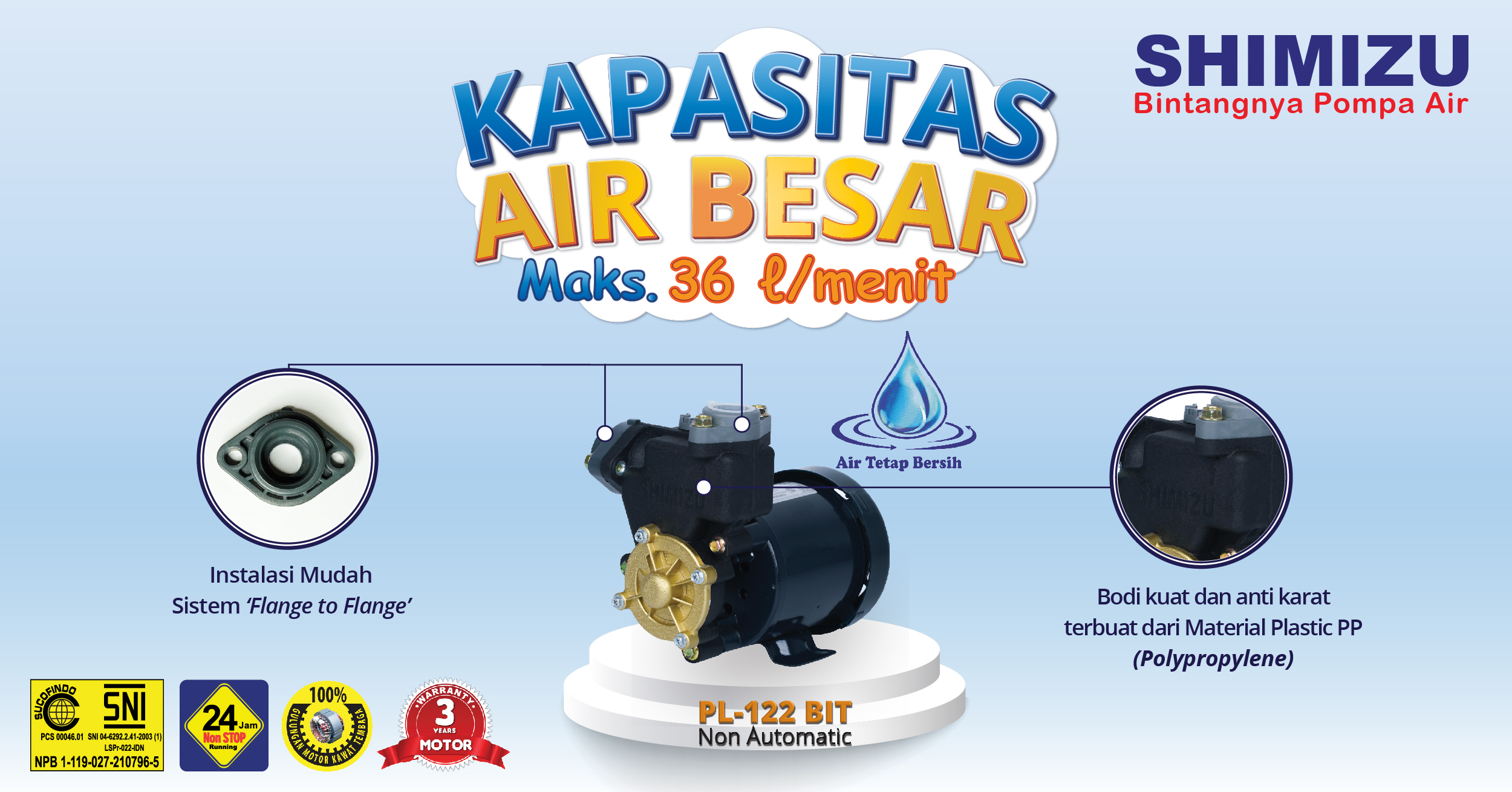 gambar pompa air dari shimizu