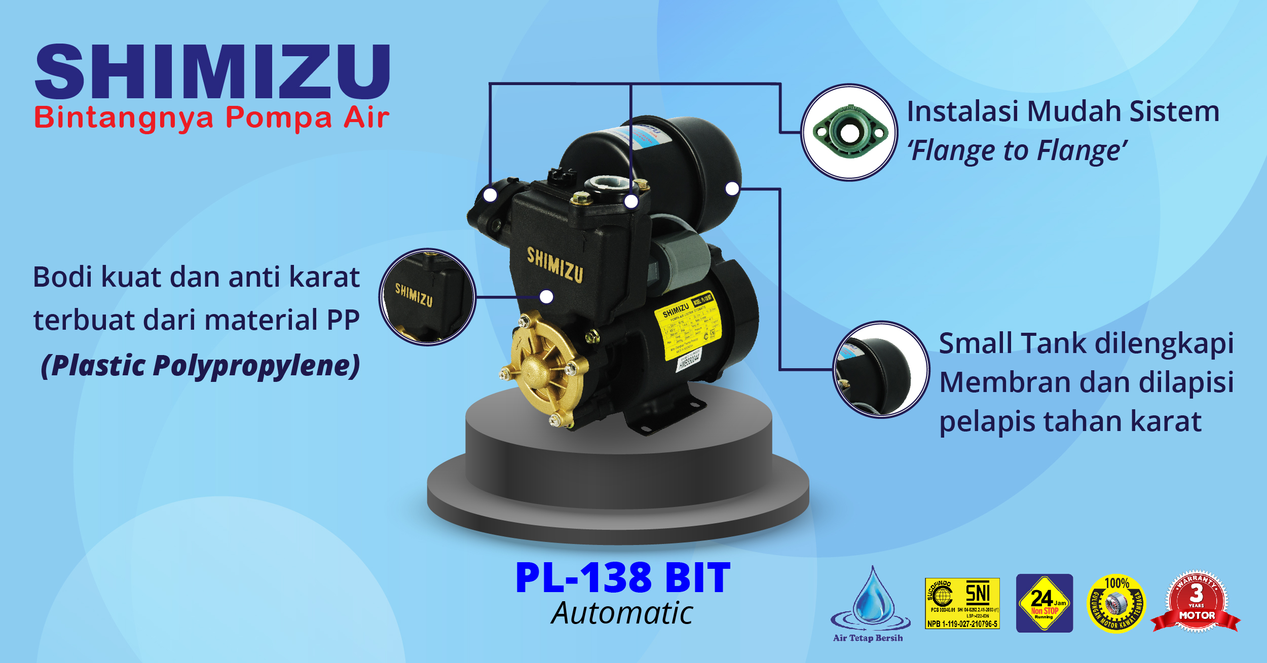alat pompa air shimizu