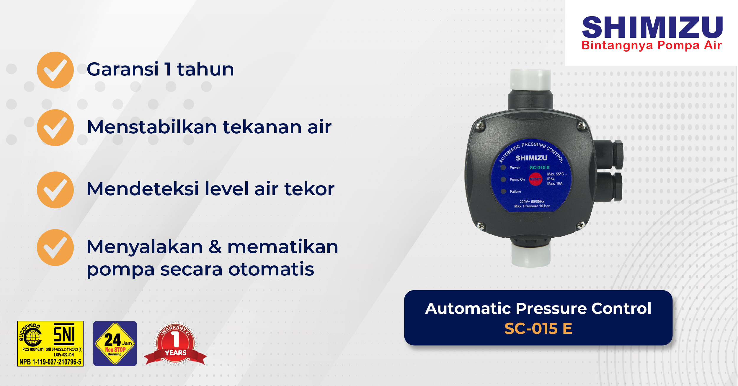 pompa air otomatis dari shimizu
