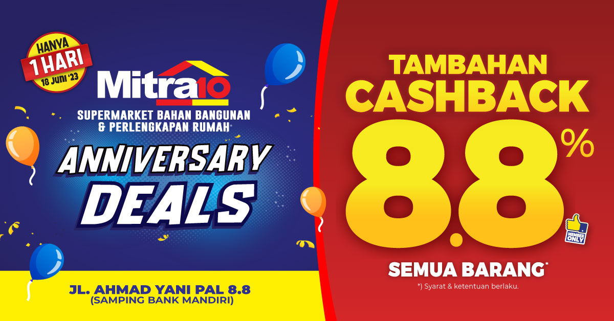 Banner Promo Anniversary Mitra10 Banjarmasin