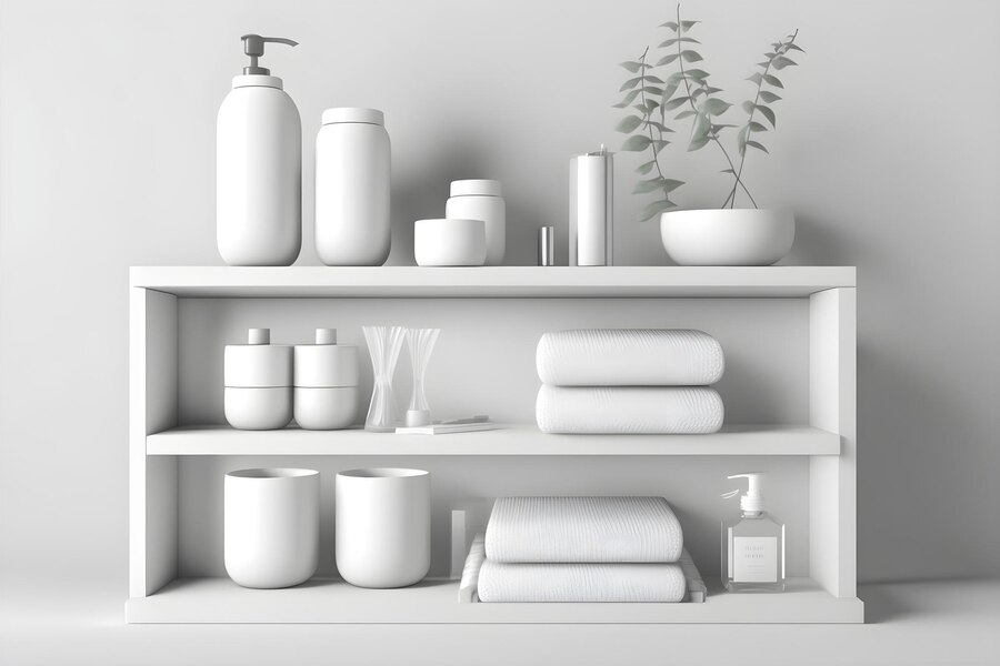 rak penyimpanan kamar mandi