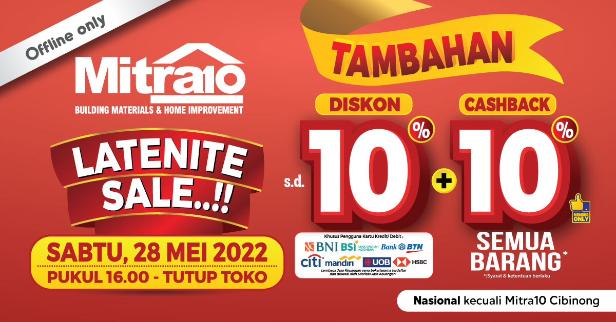 Banner Late Nite Sale Mitra10 Nasional 28 Mei 2022