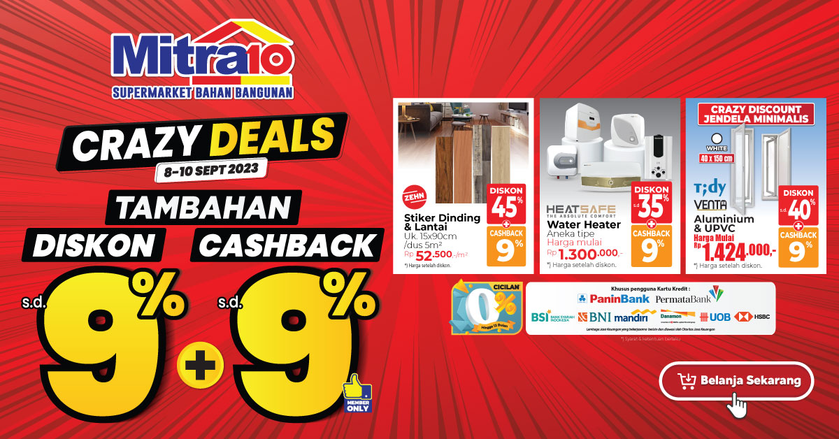 Promo Banner Crazy Deal 9.9 Mitra10