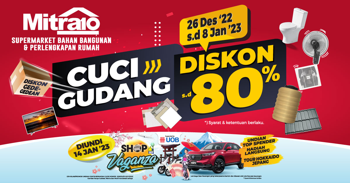 Banner Promosi Iklan Cuci Gudang Diskon hingga 80%
