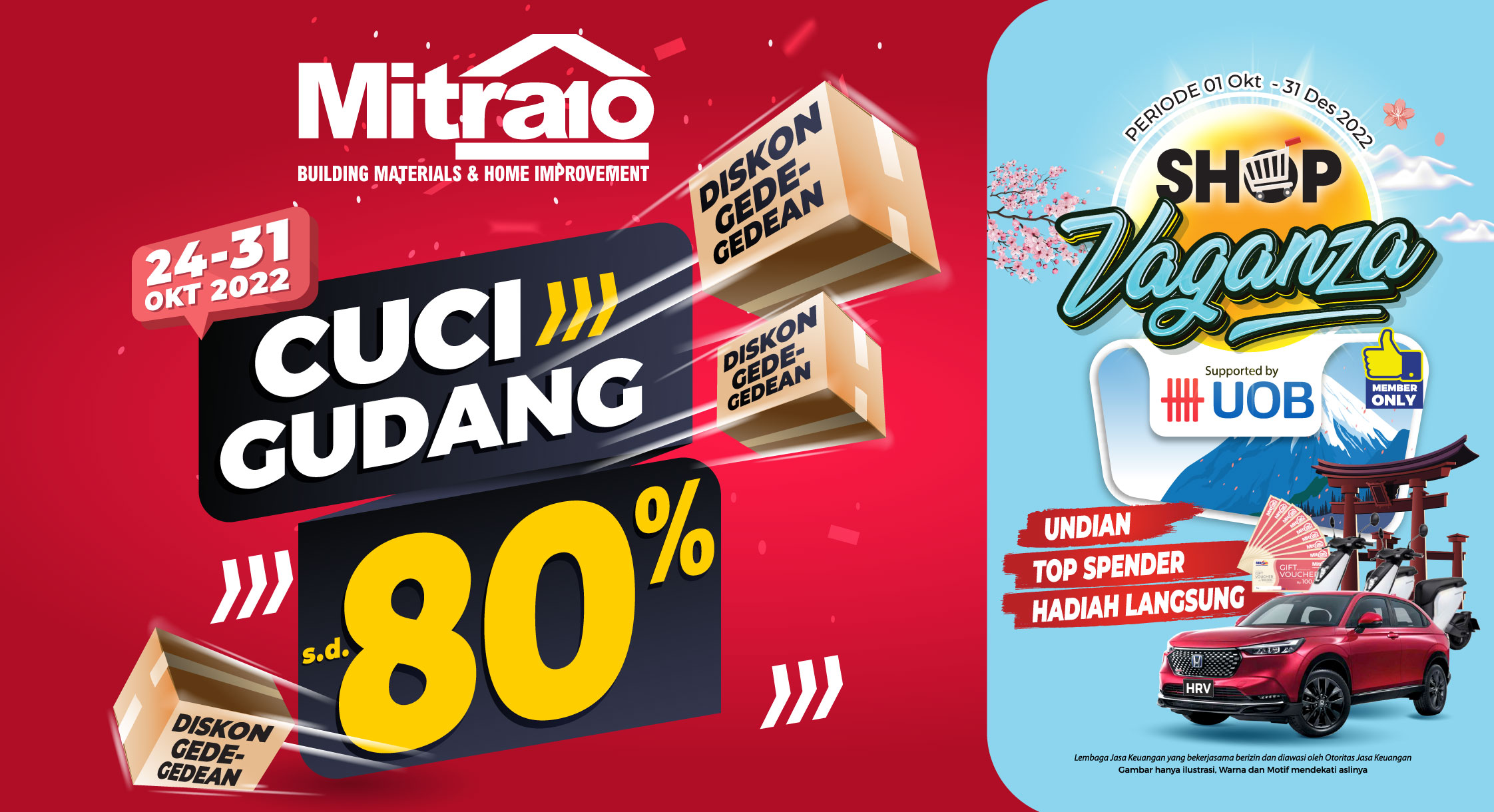 Banner Promo Mitra10 Cuci Gudang sd 80%
