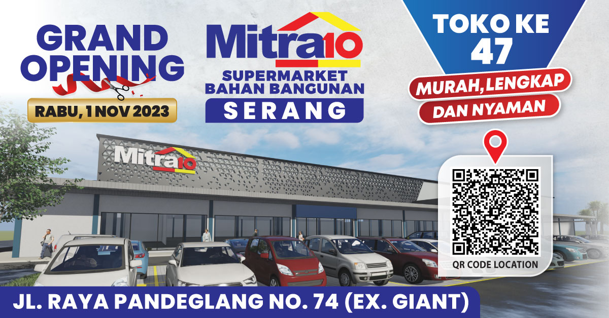 Banner Grand Opening Mitra10 Serang
