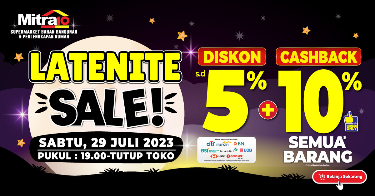 Banner Promo Latenite Sale 29 Juli 2023