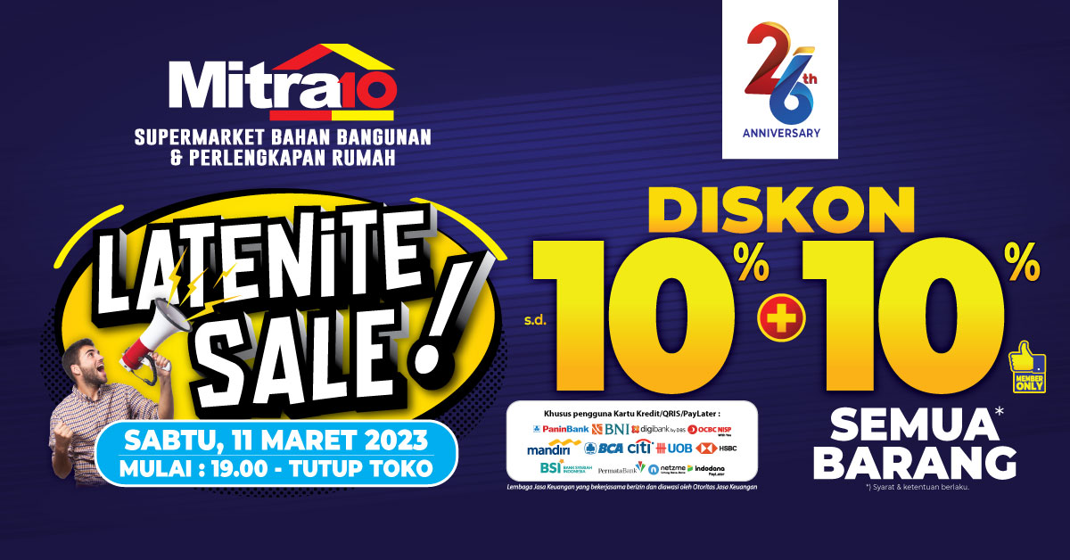 Banner Promo Latenite Sale 11 Maret 2023