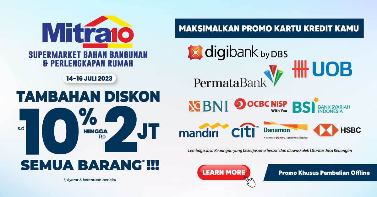 Banner Promo Diskon Bank sd 10%