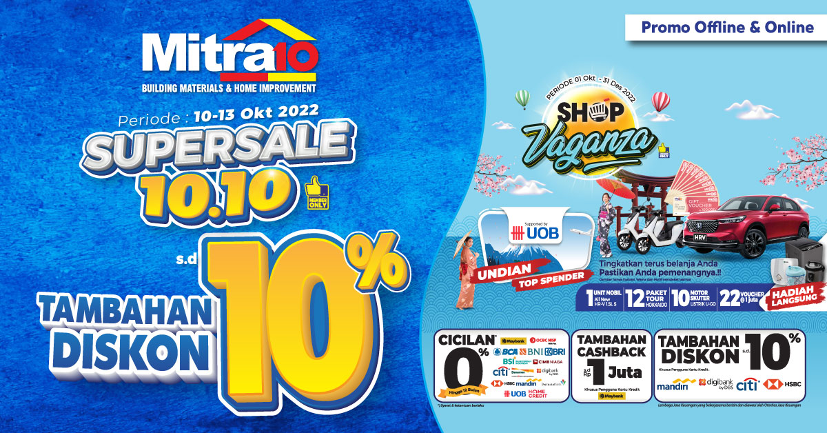Banner Promo Super Sale 10.10 di Mitra10