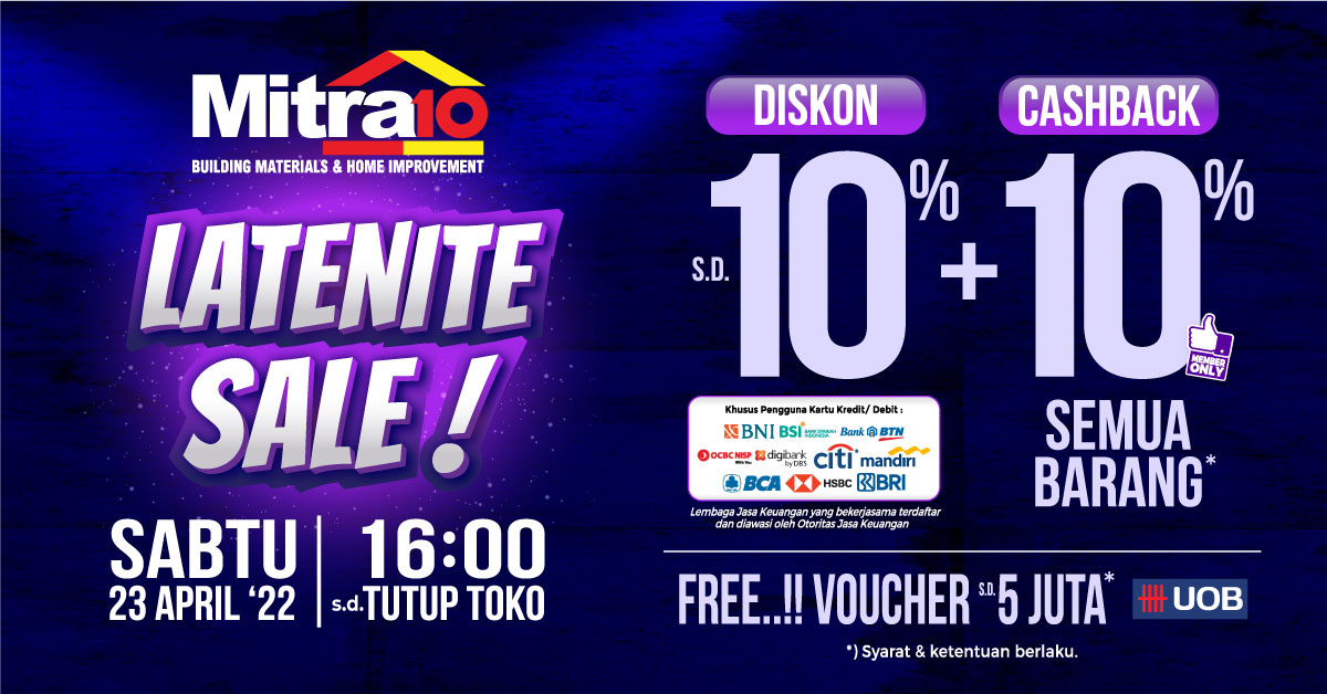 Banner Promo Latenite Sale 23 April