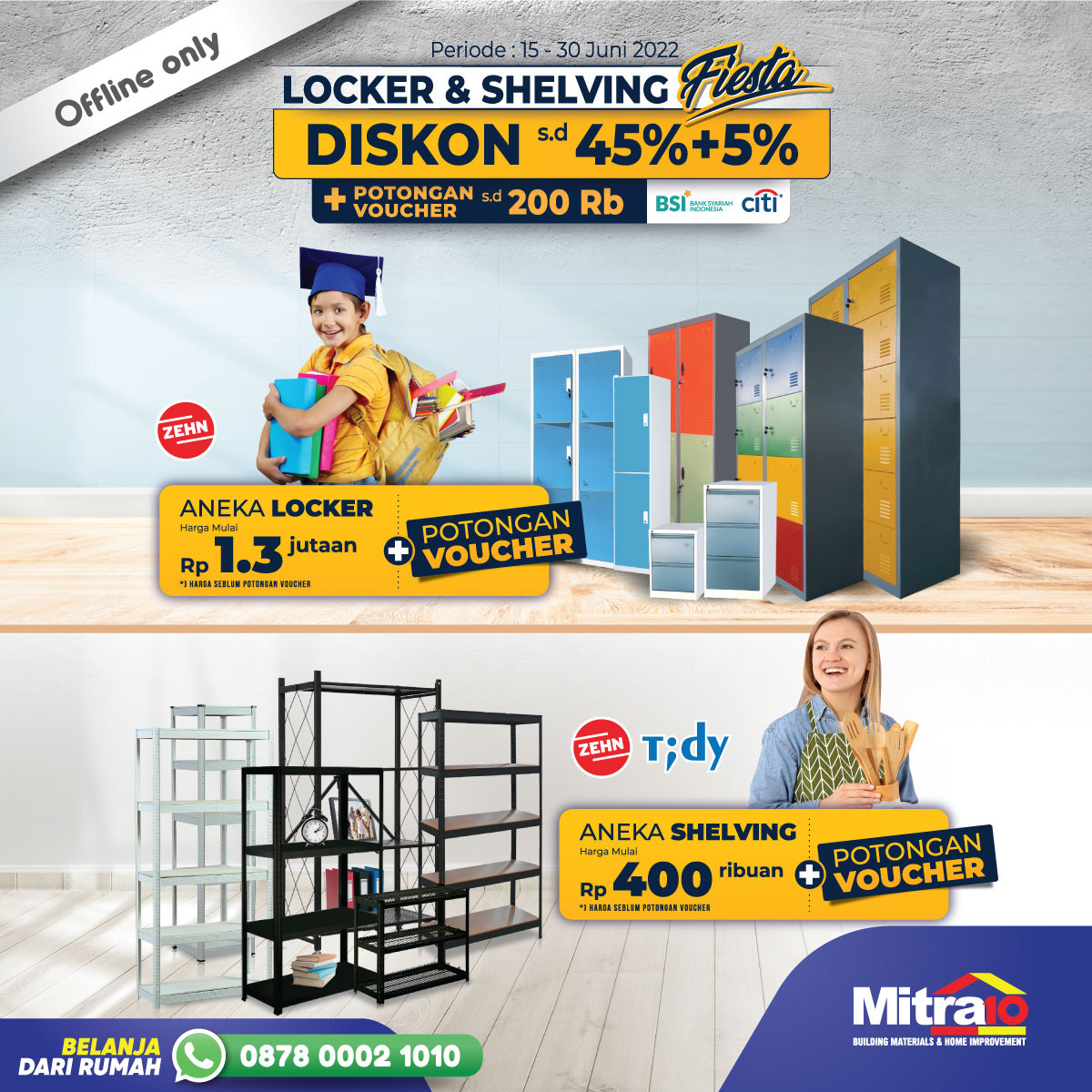 Banner Promo Locker dan Shelving Mitra10