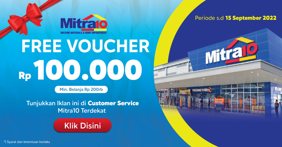Banner Iklan Display untuk Mitra10 Gratis Voucher