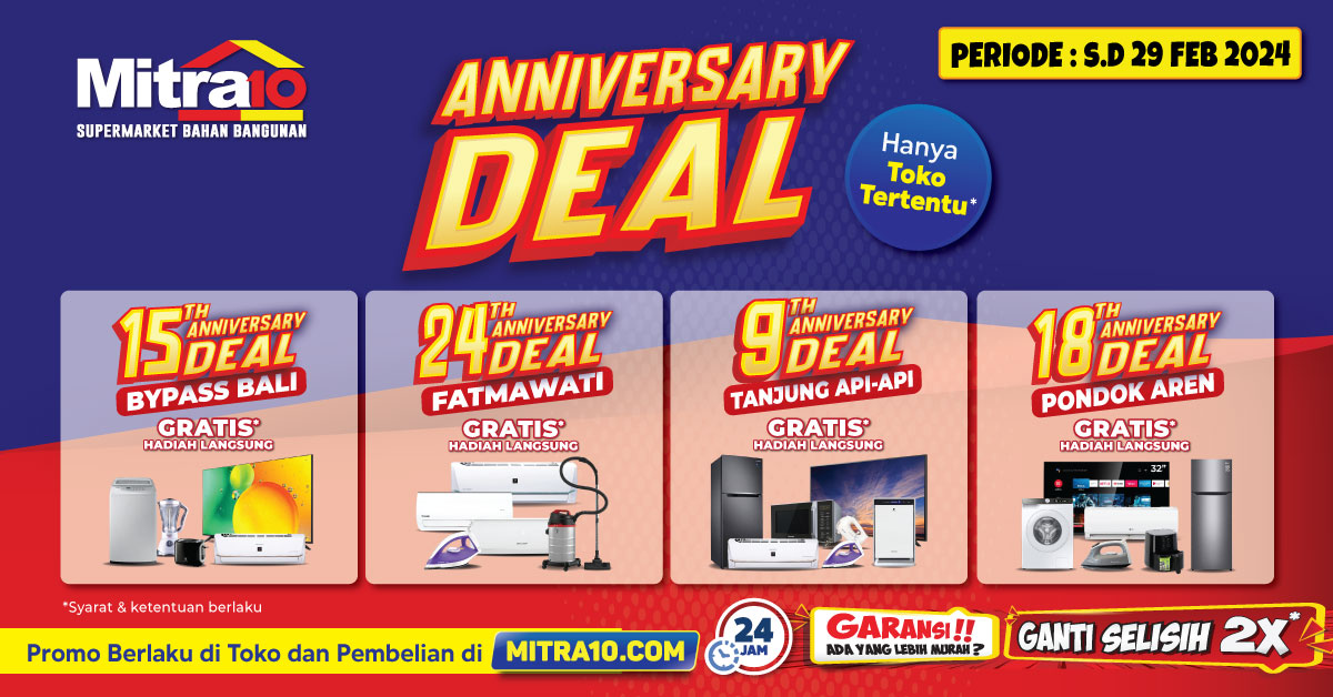 Promo Anniversary Deals Mitra10