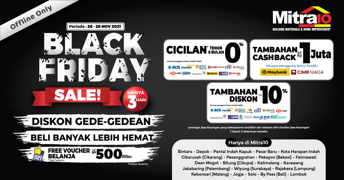 Banner Black Friday Gratis Voucher Belanja