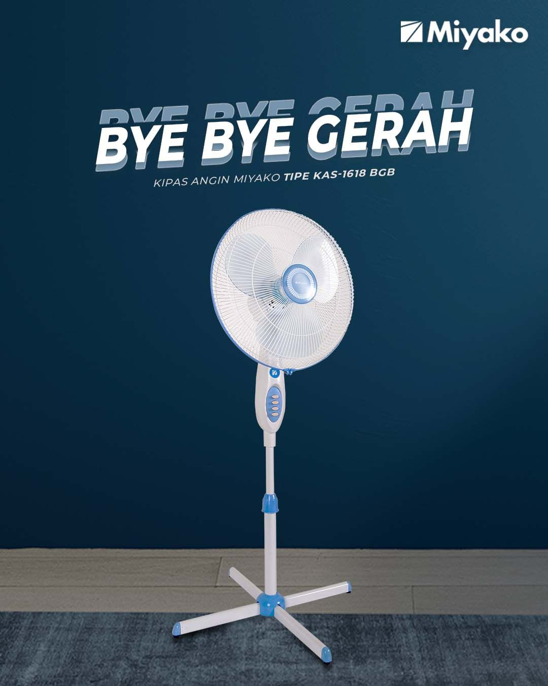Gambar Solusi Anti Gerah dengan Kipas Angin Miyako KAS-1618 B GB