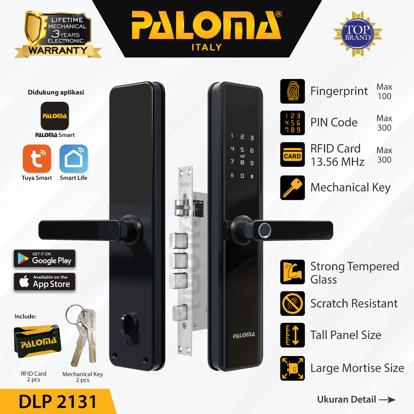 Gambar Keunggulan Digital Lock PALOMA tipe DLP 2131